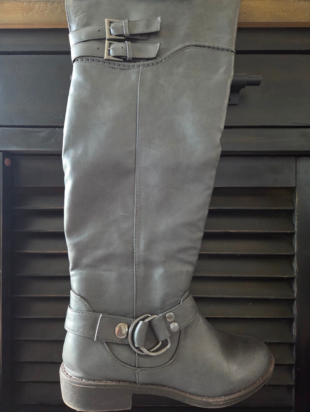 Machi Lily-5 Womens Gray Over-the-Knee Boots Size 7.5